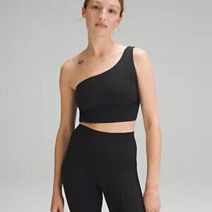 lululemon Align Asymmetrical Bra *Light Support, A/B Cup - size 8 - black